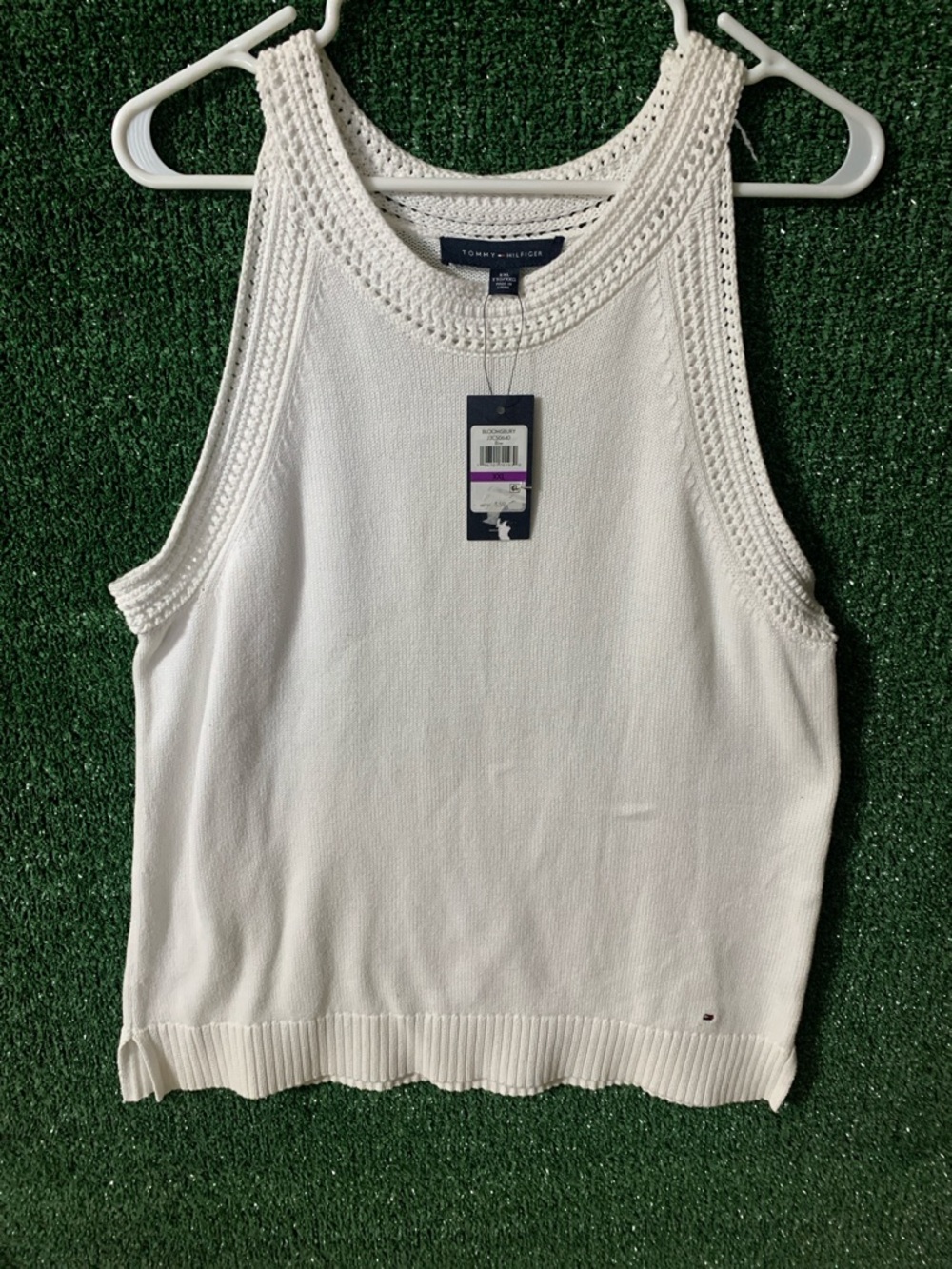 Tommy Hilfiger Cream Knit Racerback Tank